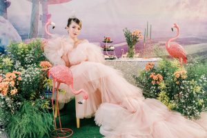 fashion, beauty, beautiful flowers, woman, princess, makeup, flower background, hairstyle, beautiful, girl, model, style, stylish woman, flower wallpaper, pose, flamingo, nature, flowers, portrait